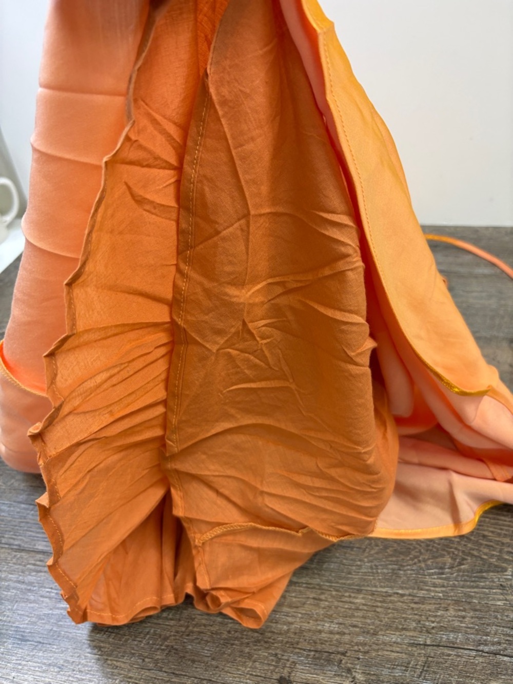 Peppermayo Loren Maxi Dress Mango Shimmer Satin Slip Dress Tie Back NWT Size 4 - Picture 9 of 11